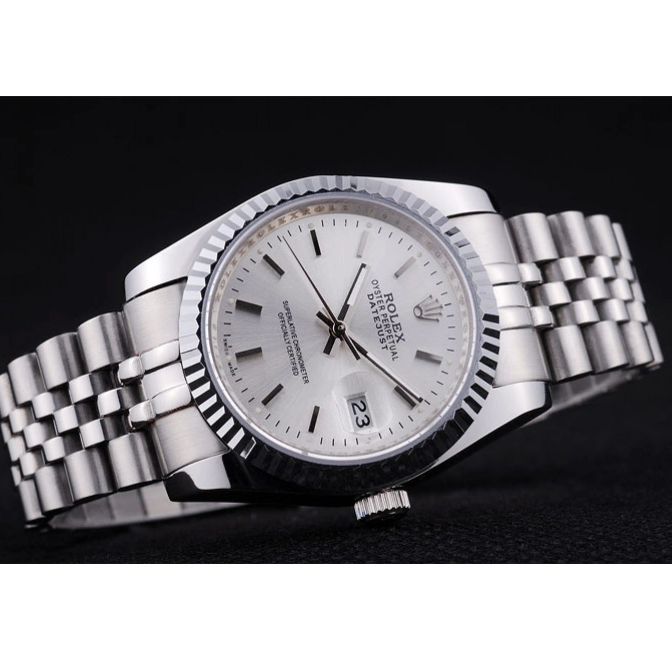 MiroTime 0811 Rolex Datejust Silver Dial Ribbed Bezel 7457
